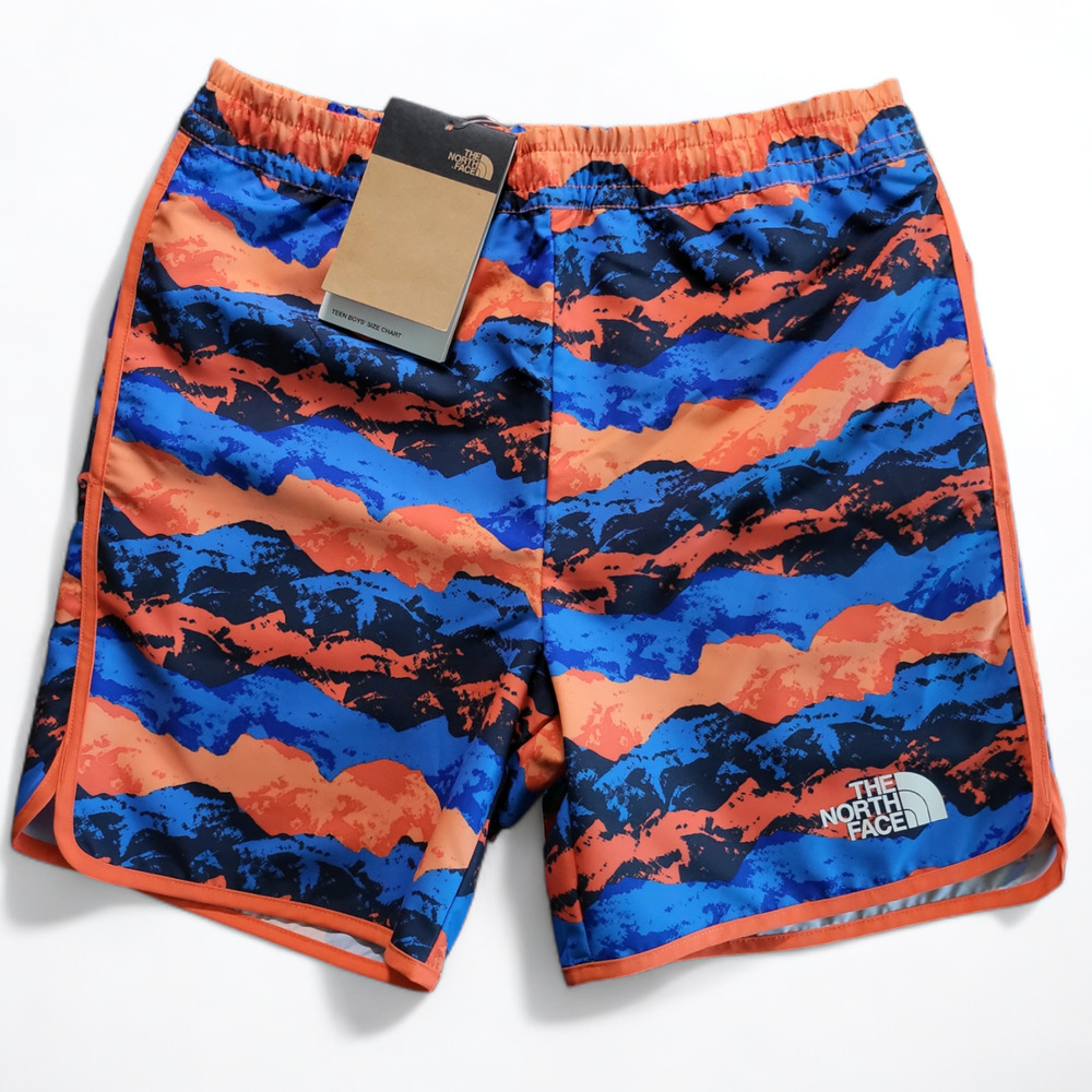 NWT THE NORTH FACE Amphibious Class V Shorts Retro Mountain Panorama Boys L (12)